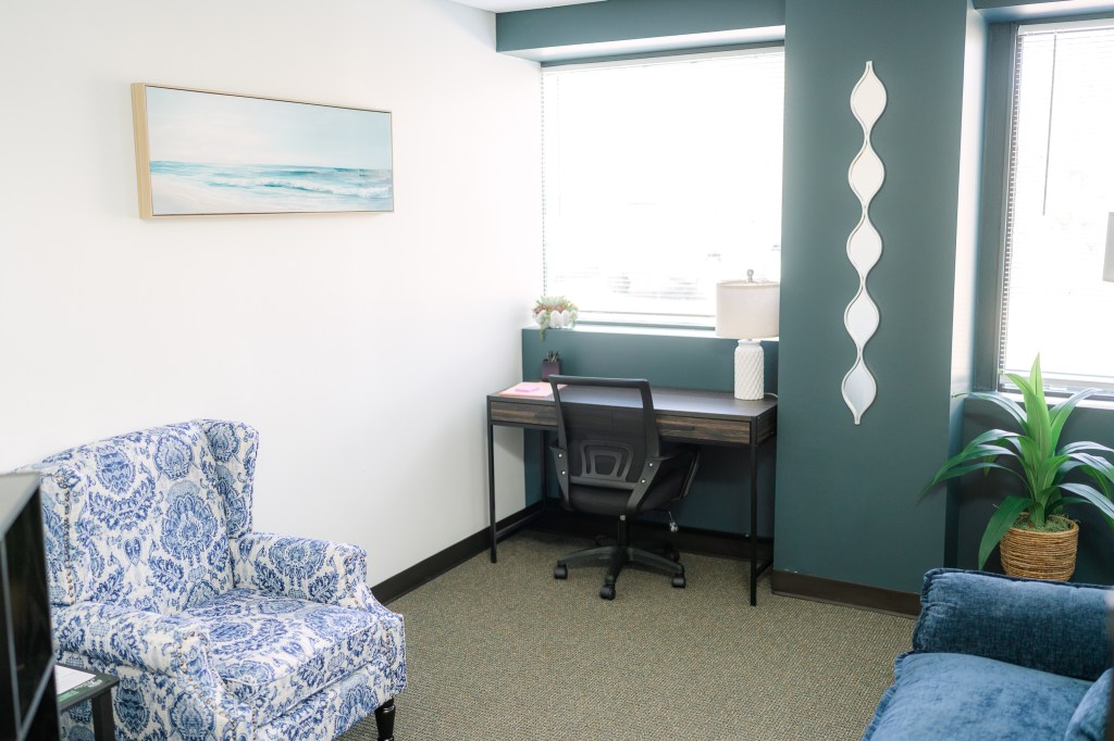 Comfortable clinical office for individual therapy